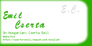 emil cserta business card